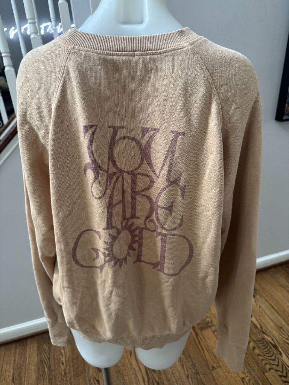 Spiritual Gangster YOU ARE GOLD Cotton Sweatshirt Size Medium